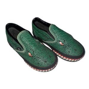 Vans Kids Classic Slip On Poison Reptile Snake Green Shoe Toddler 9 Scales Boys